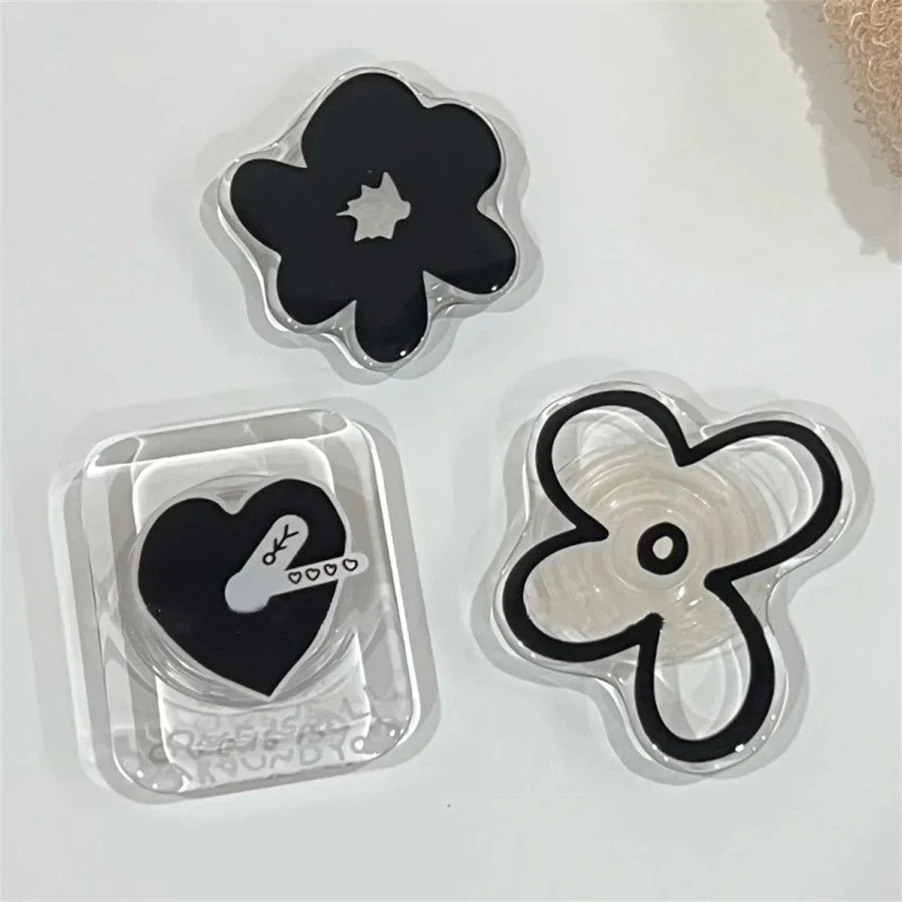 Korean Cute Flower Star Phone Griptok Holder Ring for IPhone Samsung Lovely Love Heart Foldable Stand Holder Bracket  Grip Tok