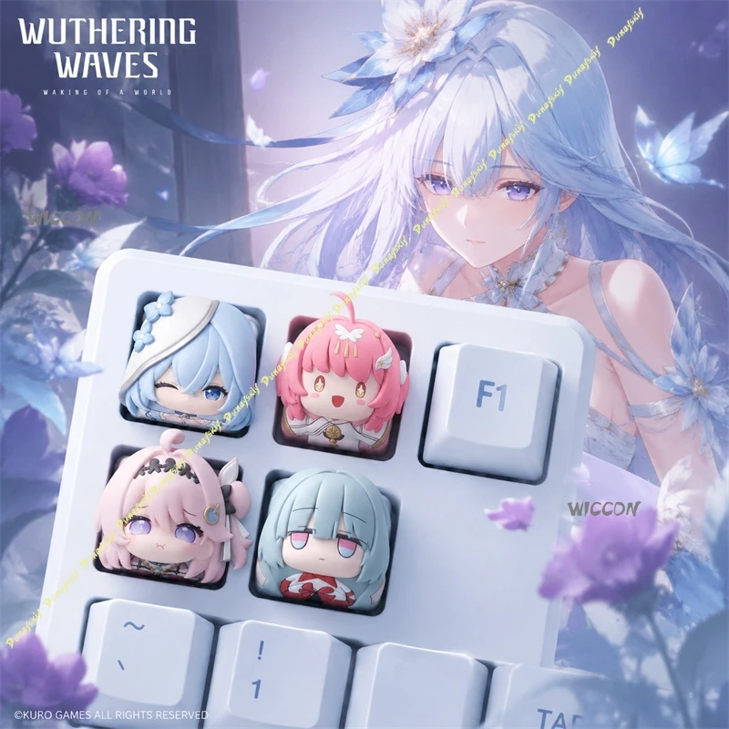 Denia Aemeath The Shorekeeper Phrolova Cosplay Cartoon Keyboard Anime Wuthering Waves Keycap ComputerMechanical Keyboard Keycaps