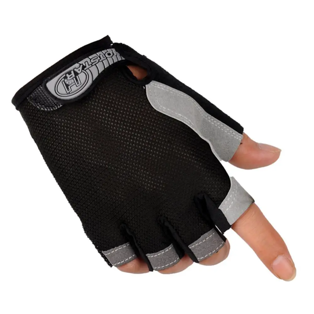 Guantes de medio dedo antideslizantes para hombre y mujer, manoplas finas y transpirables para Fitness, gimnasio, levantamiento de pesas, ciclismo,