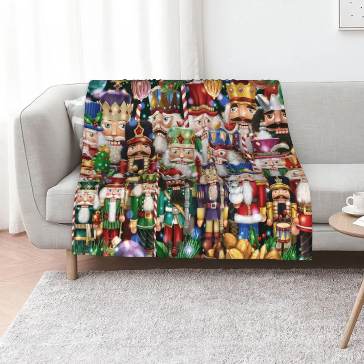 Festival of Nutcrackers Throw Blanket Bed linens Hair Multi-Purpose Furry Warm Baby Blankets