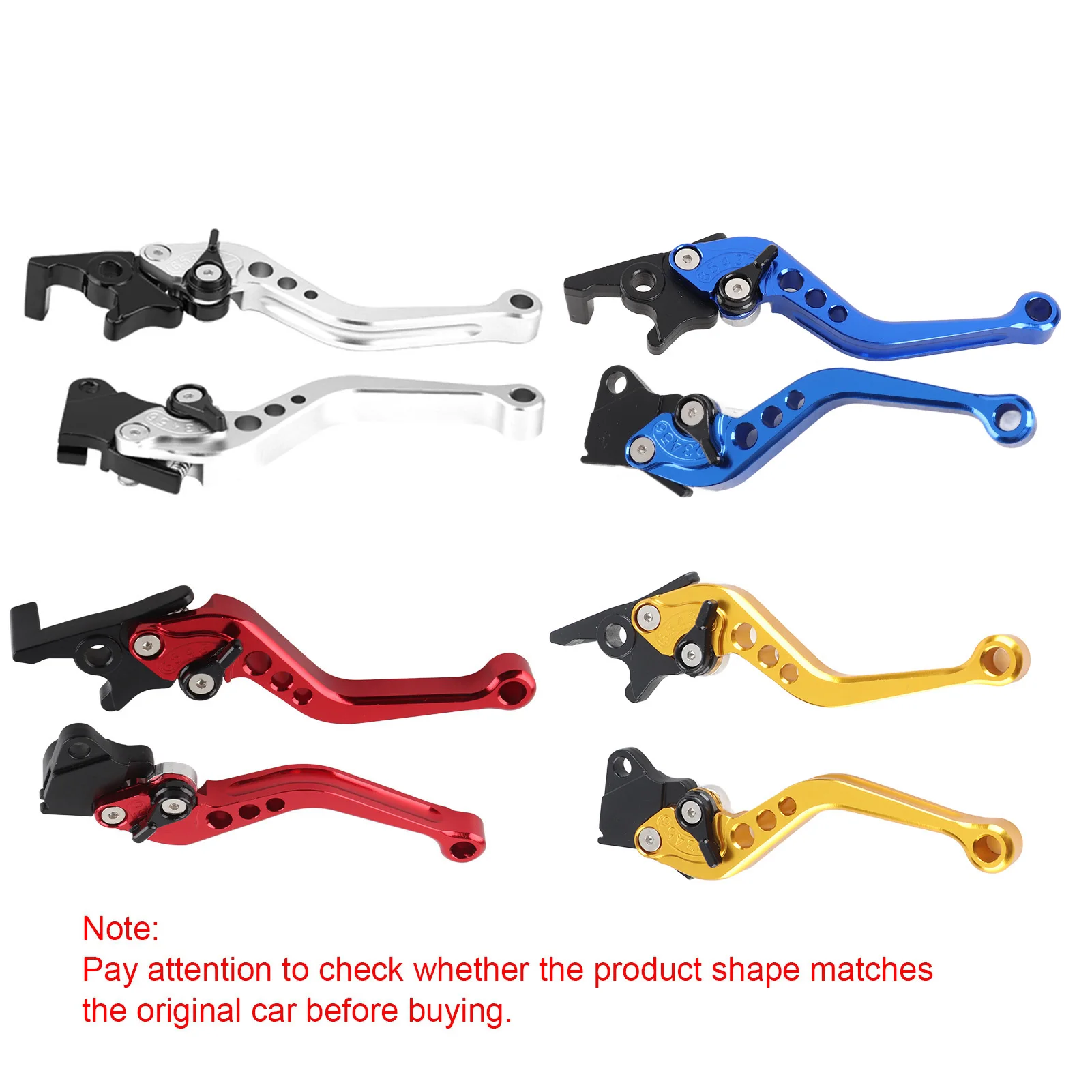 مقبض رافعة الفرامل، مقبض رافعة الفرامل، زوج من مقبض رافعة الفرامل للدراجة النارية من الألومنيوم باستخدام الحاسب الآلي #4