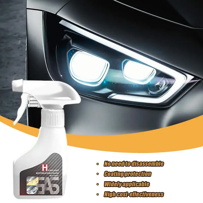 Headlight Coating Liquid Refurbishment Repair Agent Headlight Renewal Headlights Lens Polishing With Towels Lights Restorer For