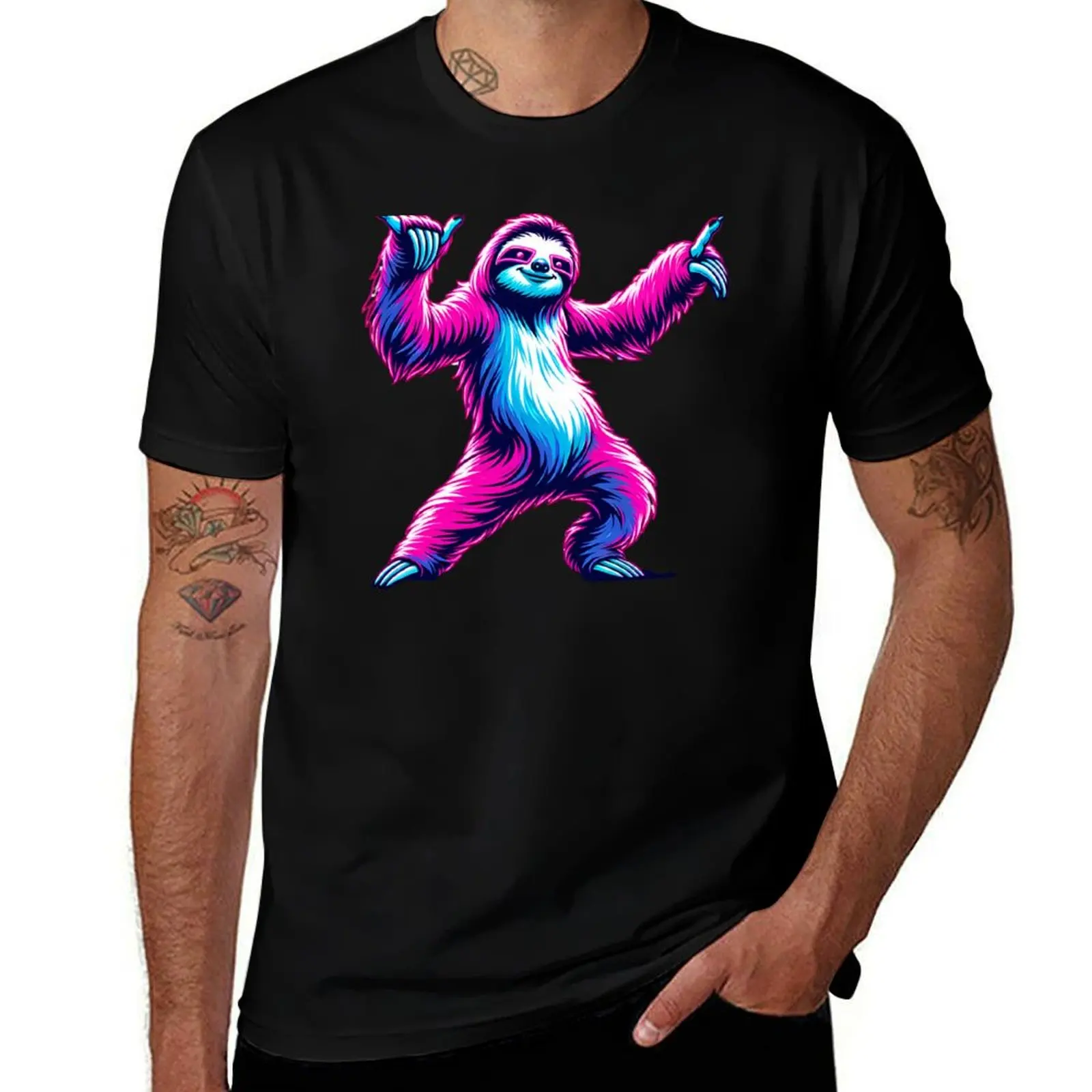 Dancing Sloth Shirt T-Shirt Big and Tall Basic Tee Shirt T-Shirt