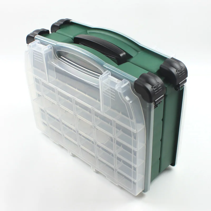 

Wholesale Double Sided Multilayer Plastic Fishing Tool Box Lure Fishing Box Multipurpose Fishing Tackle Portable Accessories Box