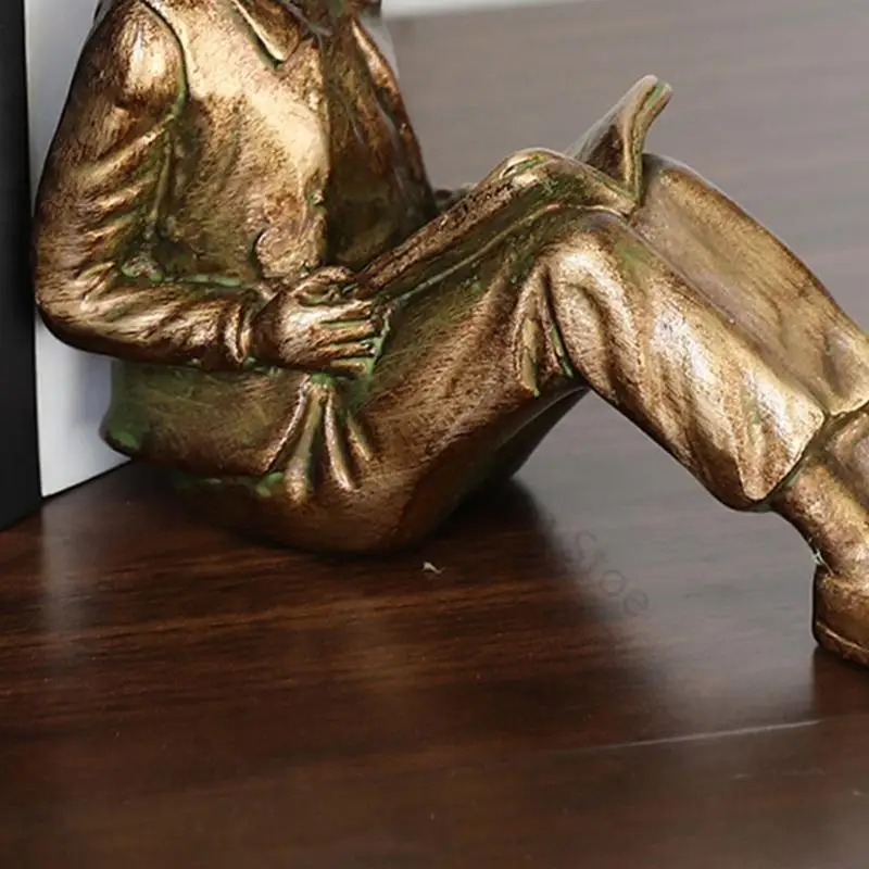 96BA Buchstützen aus Kunstharz, lesende Kinderfiguren, Buchstopper für die Organisation von Bücherregalen, die Gestaltung des – Detail 5