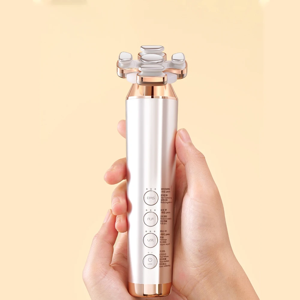 Freely Movable Facial Beauty Device 3‑LED Light Vibration EMS Home Radio Frequency Skin Rejuvenation Beauty Instrument
