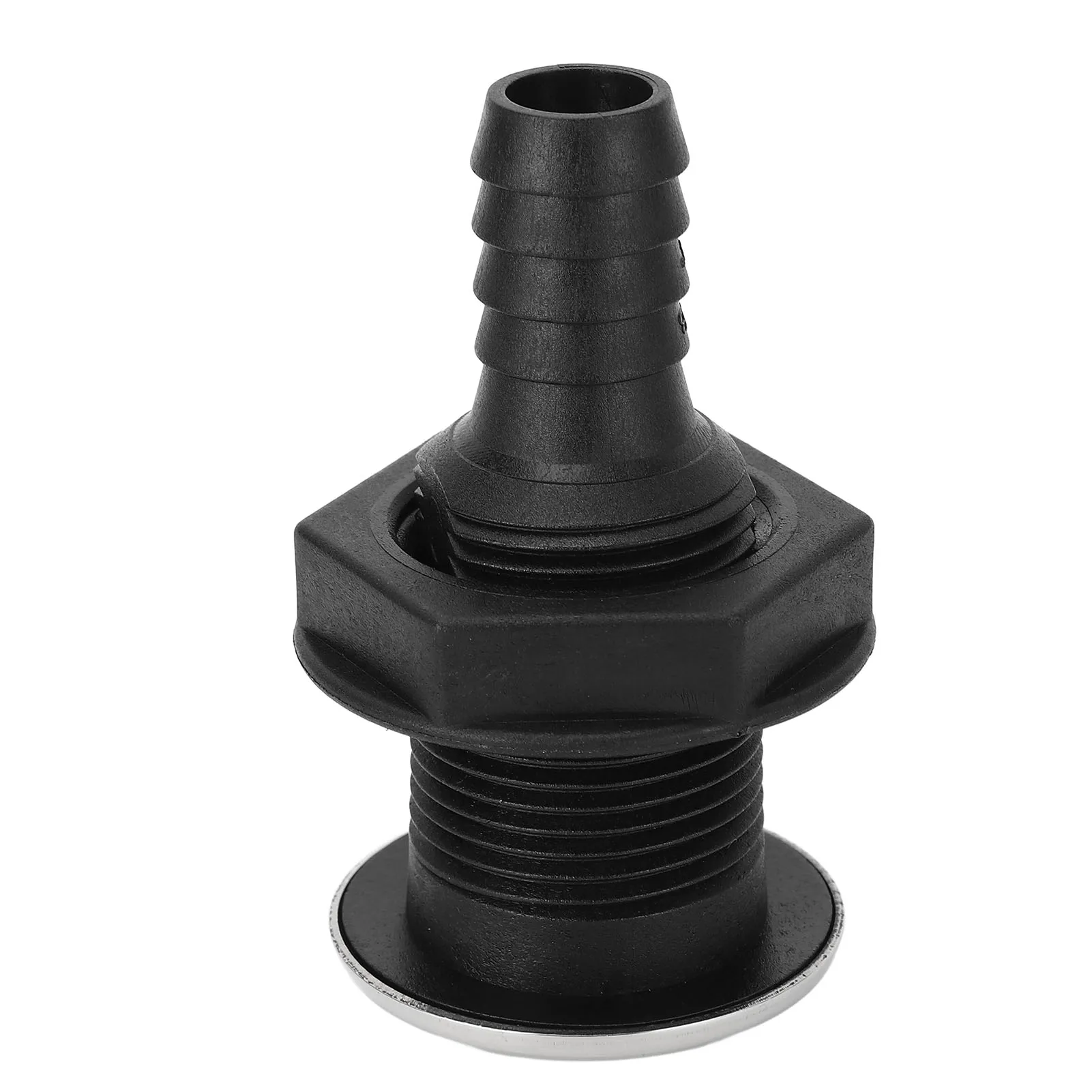 Boat Thru Hull Fitting 3/4inch 20mm Nylon for Boat Transom Fish Well Straight Twist Adjust Connector OEM Replacement Part