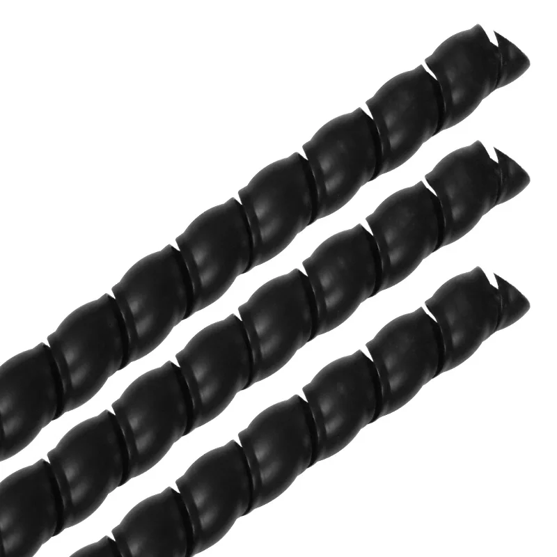 2 m lang, 8/10/12 mm Kabelschutzhülle, spiralförmig umsponnen, flexibler Draht-Organizer, Isolierhülse, Drahtwickelschutz
