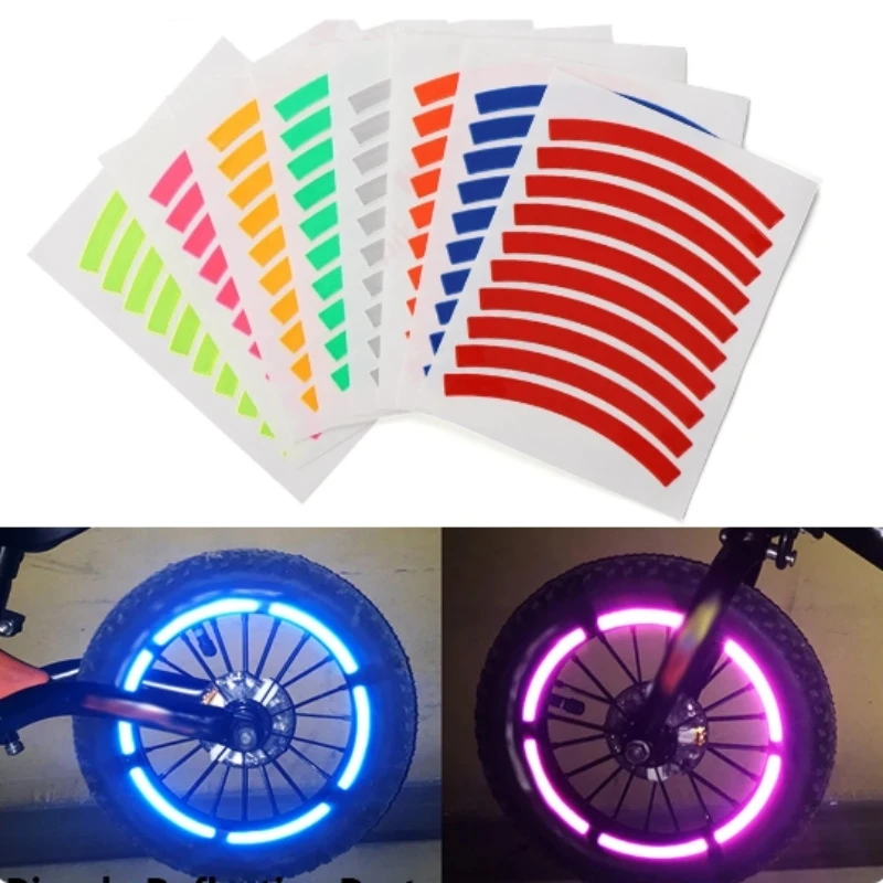 Reflective Tire Sticker Safety Sticker Color Kids Balance Bike Reflective Sticker Wheel Decal Bike Accessories