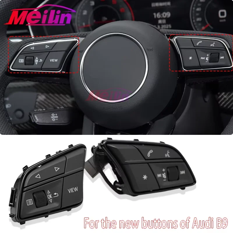 Steering wheel buttons, multifunction switches, and steering wheel accessories for Audi A4 B9 A3 8Y S3 RS3 S4 RS4