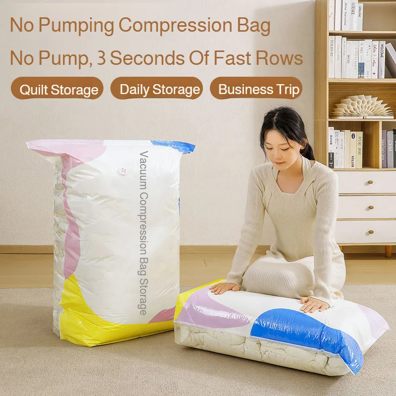 Vacuum Storage Bags Down Comforter Protector Airtight Compression Bags Keep Duvet Clean Dust Free for Bedding
