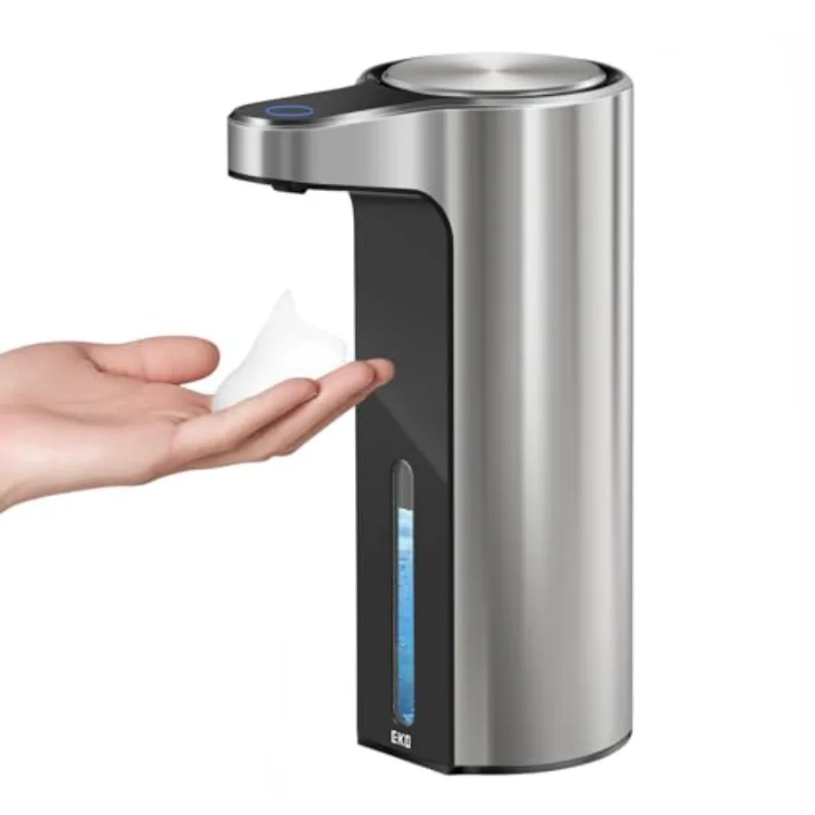 

Automatic Foaming Soap Dispenser, Touchless Foam Hand Soap Dispenser for Bathroom and Kitchen, Water-Resistant and Rechargeable
