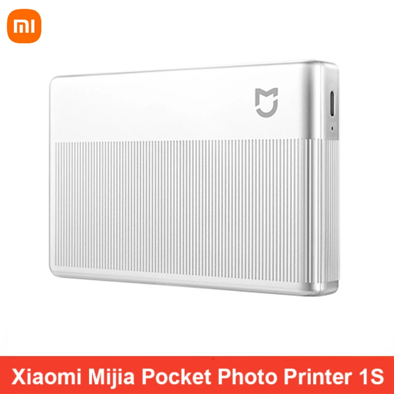 Карманный фотопринтер Xiaomi Mijia 1S, Портативный Миниатюрный беспроводной Bluetooth Термопринтер для AR-видео Mijia ZINK, самоклеящийся, цвет