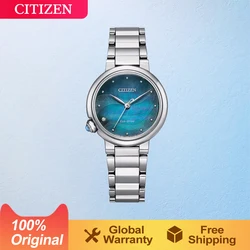 CITIZEN Original  Japan Eco-Drive Quartz  Watch Women's Simple Fashion Elegant  Women's Watch  Birthday Gift EM0910-80N