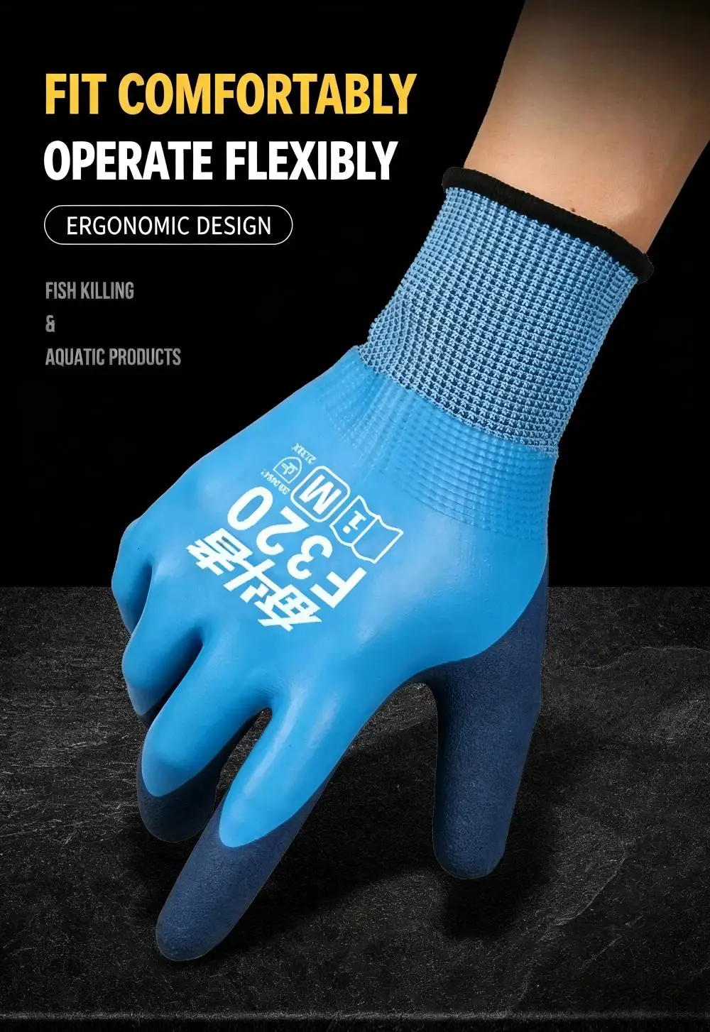 24Pieces Labor Protection Gloves F320 Latex Foam Wear-resistant Anti Slip Waterproof and Multi-purpose Protection Garden  Gloves