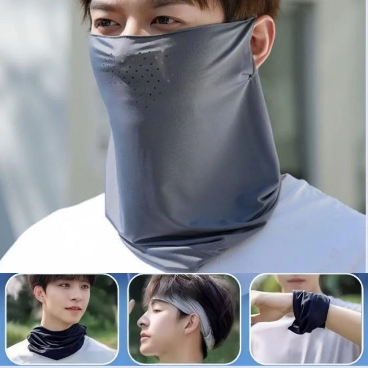 

Cycling Masks Headwear Bandana Head Wrap Face Scarf Mask Neck Balaclava Breathable Cooling Summer Outdoor Hiking Ice Silk Mask