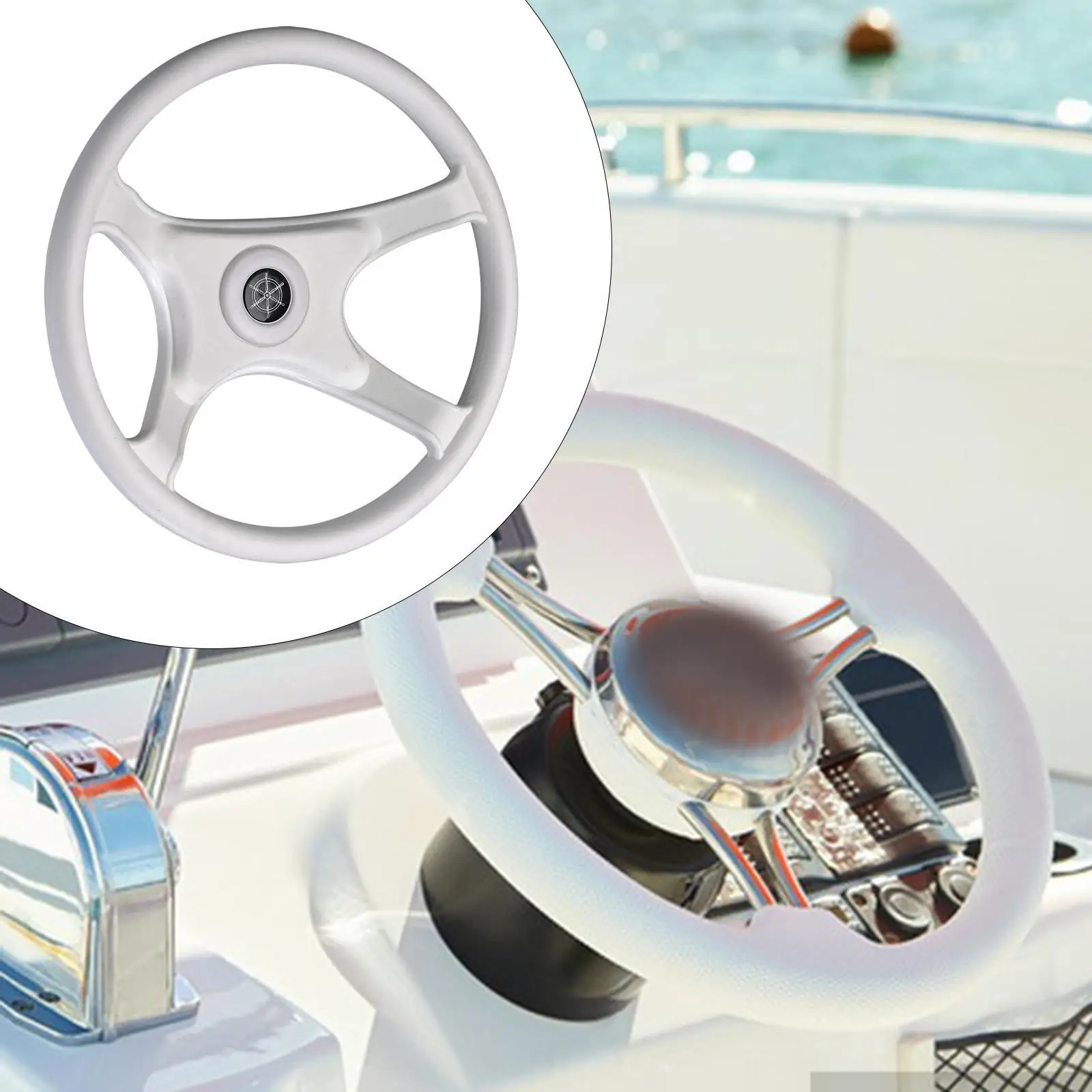 Boat Steering Wheel Speedboat Steering Wheel for Pontoons Boat Marine