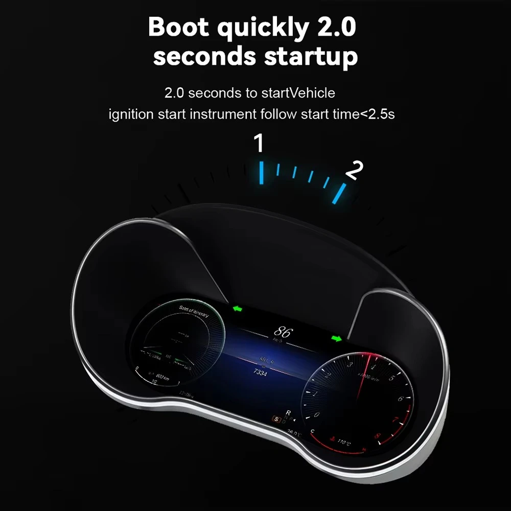 Digital Cluster für ML GL R G 2012–2015, Geschwindigkeitsmesser, LCD-Cluster, Instrumententafel, Multimedia-Player, Armaturenbrett