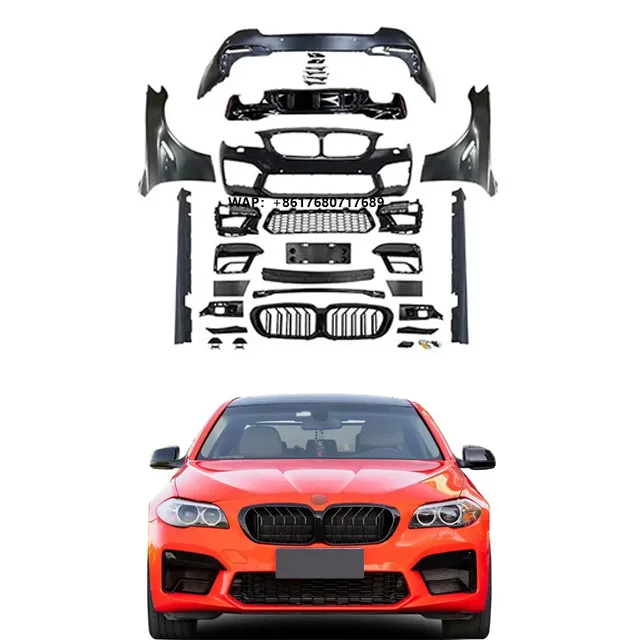 

Hot Sale F10 Body Kit With Car Bumpers Grill Fenders Side Skirt Diffuser for 5 Series F10 F18 Facelift M5