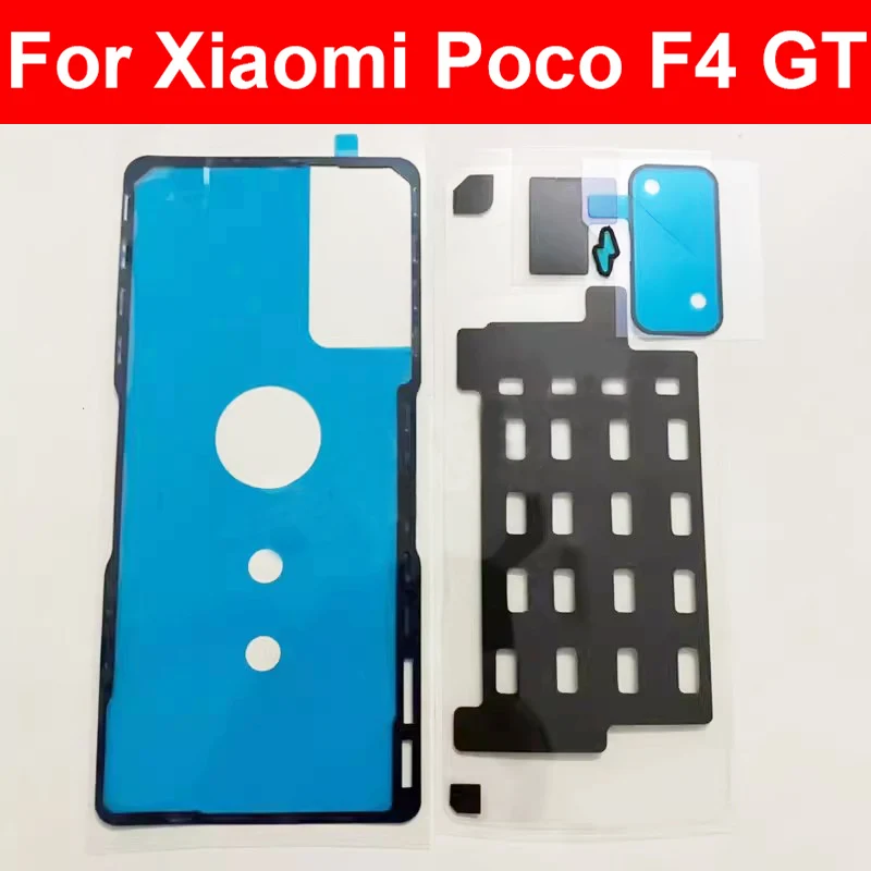 For Xiaomi Pocophone POCO F4 GT F4GT Back Battery Cover Adhesive Glue Tape with Camera Lens Sticker Repaclement Parts