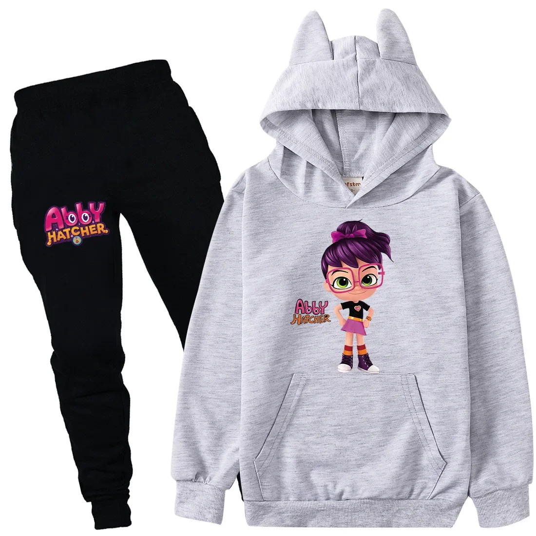 Abby Hatcher Clothes Girls Tracksuits Kids Casual Hoodies&Sweatshirt Jogging Sweatpants 2pcs Set Toddler Boys Casual Sportwear