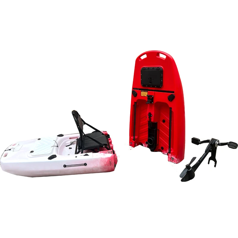 Pro Angler Plastic Modular Folding Kayak Foldable Two Parts Split Fishing Kayak with Pedal System Which Can Reverse and Forward view 3