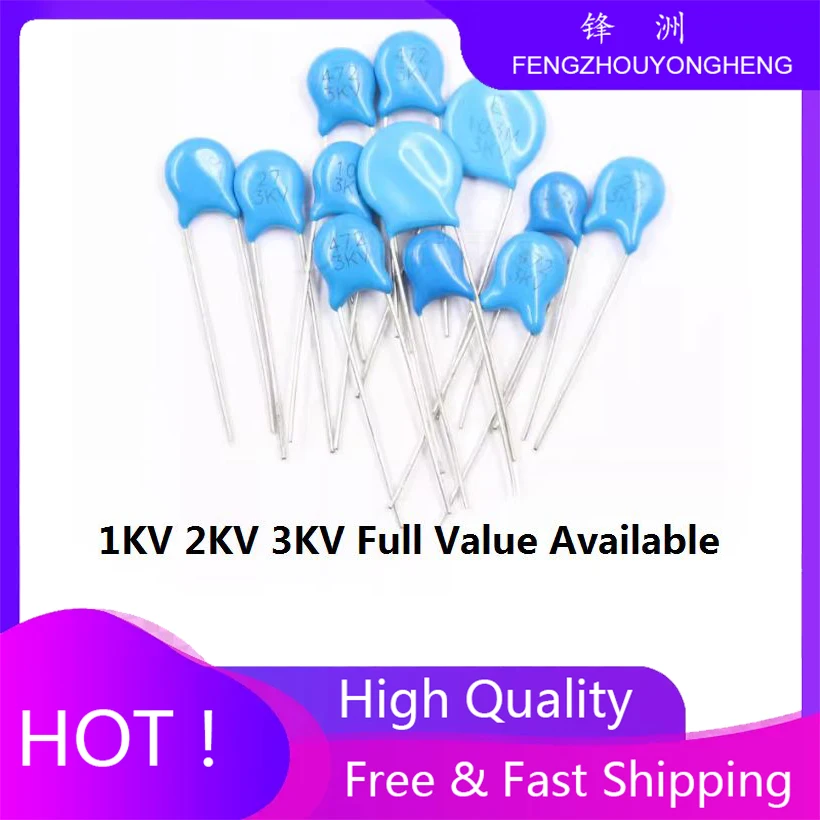 20PCS 103 10NF 15P 22P 100P 120P 150P 220P 330P 470P 560P 680P 1nf 102 2.2nf 222 3.3nf 332 4.7nf 472 2KV Ceramic Capacitor 101
