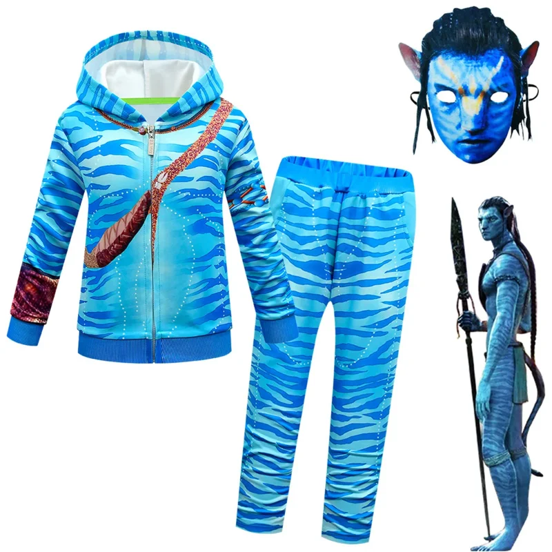 Avatars Cosplay Costume pour enfants, extraterrestre, garçon et fille, Avataring The Way of Water, Noël, Halloween et MasTim ade Party