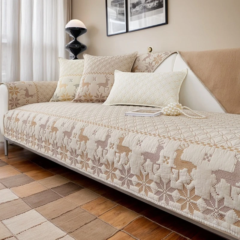 

Хлопковые чехлы для диванов с вышивкой для гостиной, нескользящие подушки для дивана, универсальное полотенце для всех сезонов, чехлы для диванов, полотенце для спины