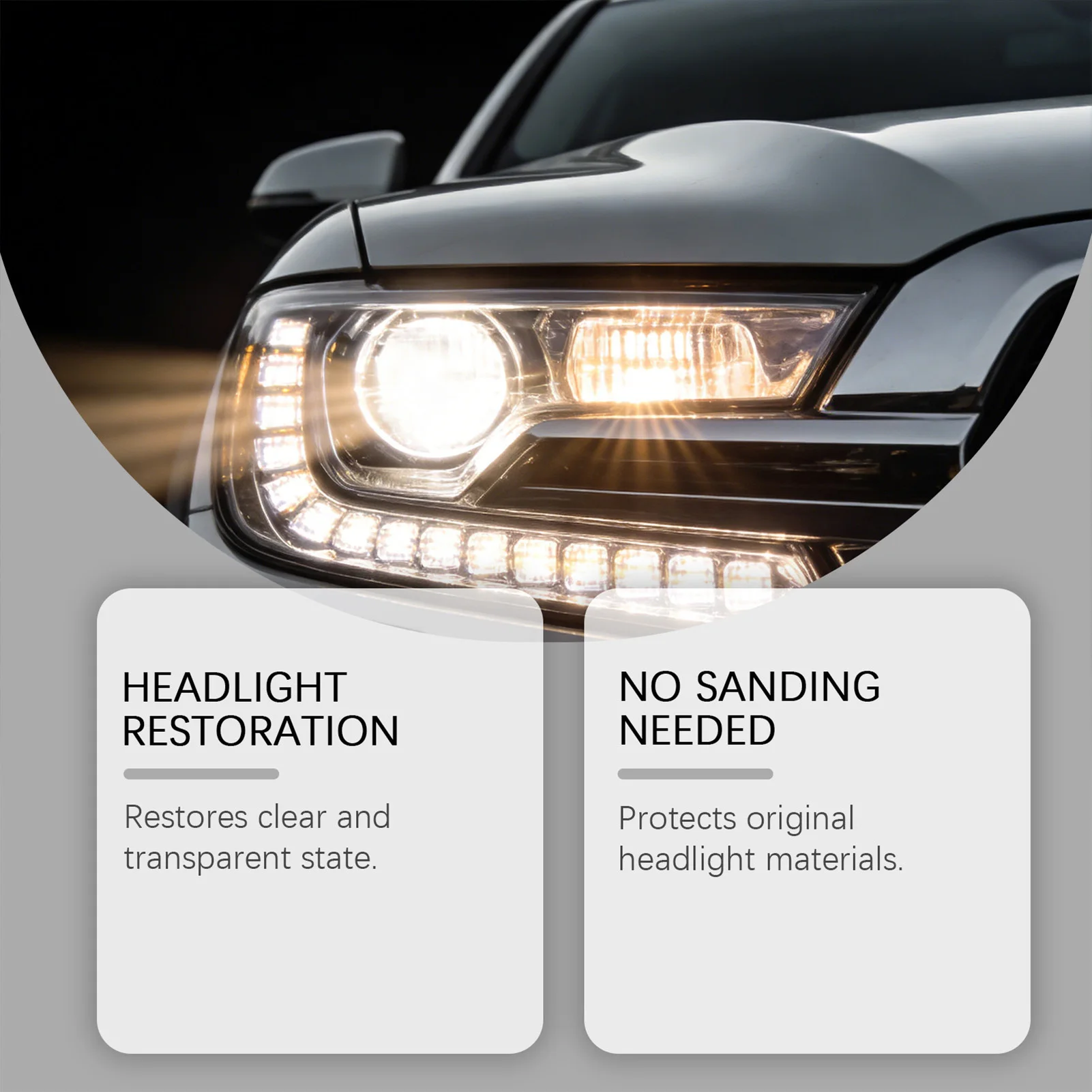 Headlight Restoration Kit Car Lamp Cleaner Polisher For Daily Renovations Sedan SUV MPV