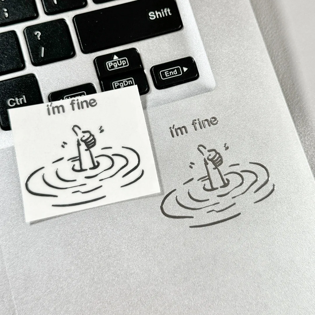 5/10Pcs I'M Fine, Funny, Sarca - đánh giá và giá Tech Accessories For Laptop