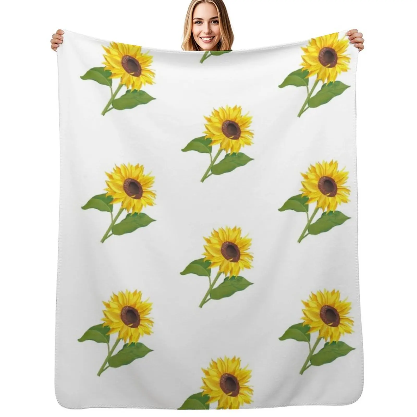 

Sunflower Throw Blanket Camping Kid'S Blankets