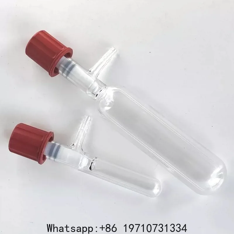 Tubular Solvent Storage Bottle with All-PTFE High Vacuum Valve Sealed Tube, Reaction Tube