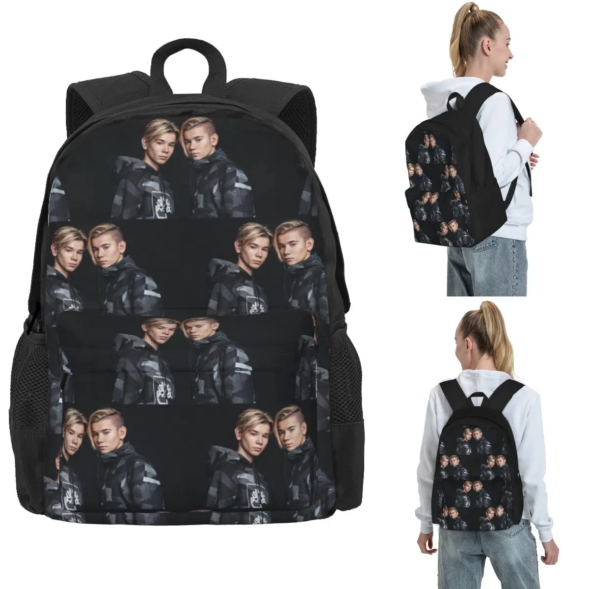 Marcus y Martinus Suecia Noruega Eurovisión mochilas mochila de gran capacidad mochilas escolares para niños mochila para ordenador portátil bolso de hombro