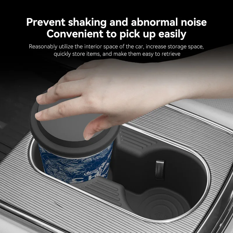For Mazda 6e EZ-6 2025 2026 Center Console Drinks Cup Holders Water Bottle Stand Anti-Slip TPE Tray Car Interior Accessories