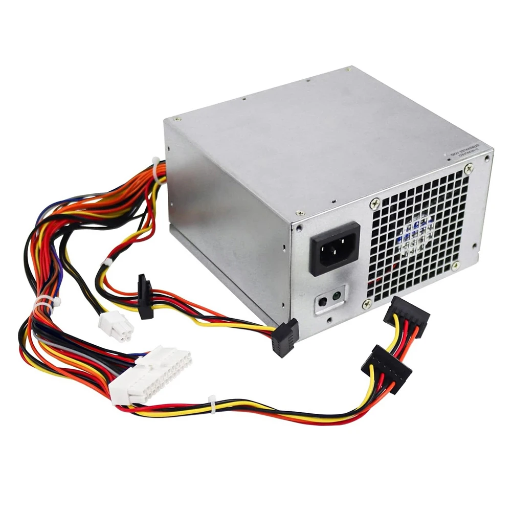 Silver L300PM-00 ATX Power Supply 24-pin ATX Power Connector 4-pin 2x2 Power Connector Metal Housing Silver Finish