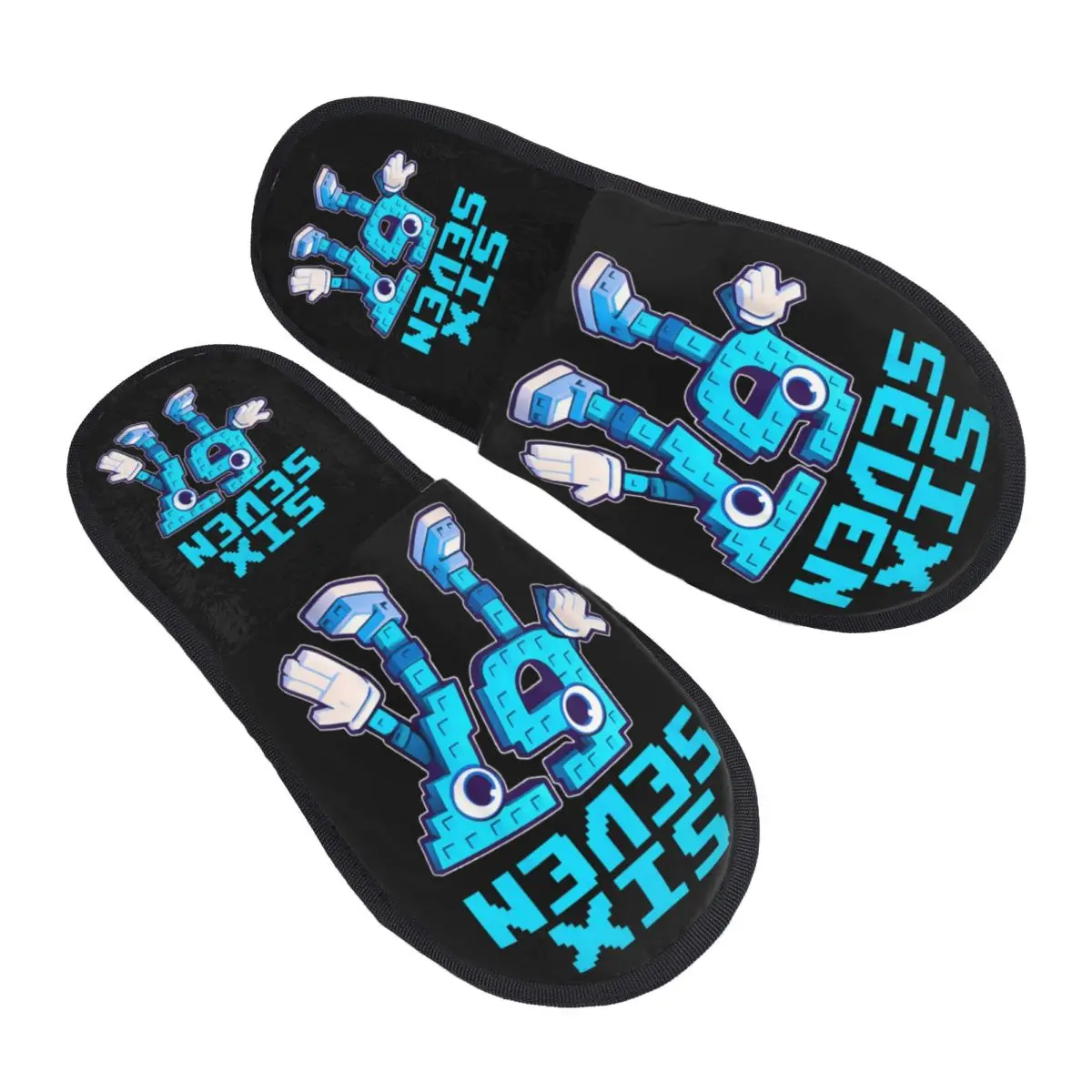 Custom 67 Six Seven Brainrot Guest Slippers for Hotel Women Funny Number House Slipper
