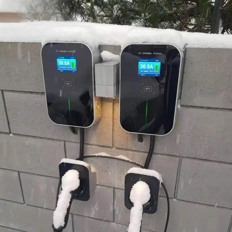 7KW WiFi & Blue Tooth Car Charger 32A Wall-mounted Charging Station with APP Control Outdoor Home Use