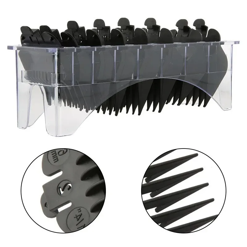 

8Pcs Hair Trimmer Styling Tool Plastic Men Hair Clipper Limit Comb Salon Barber Cutting Guide Replacement Attachment