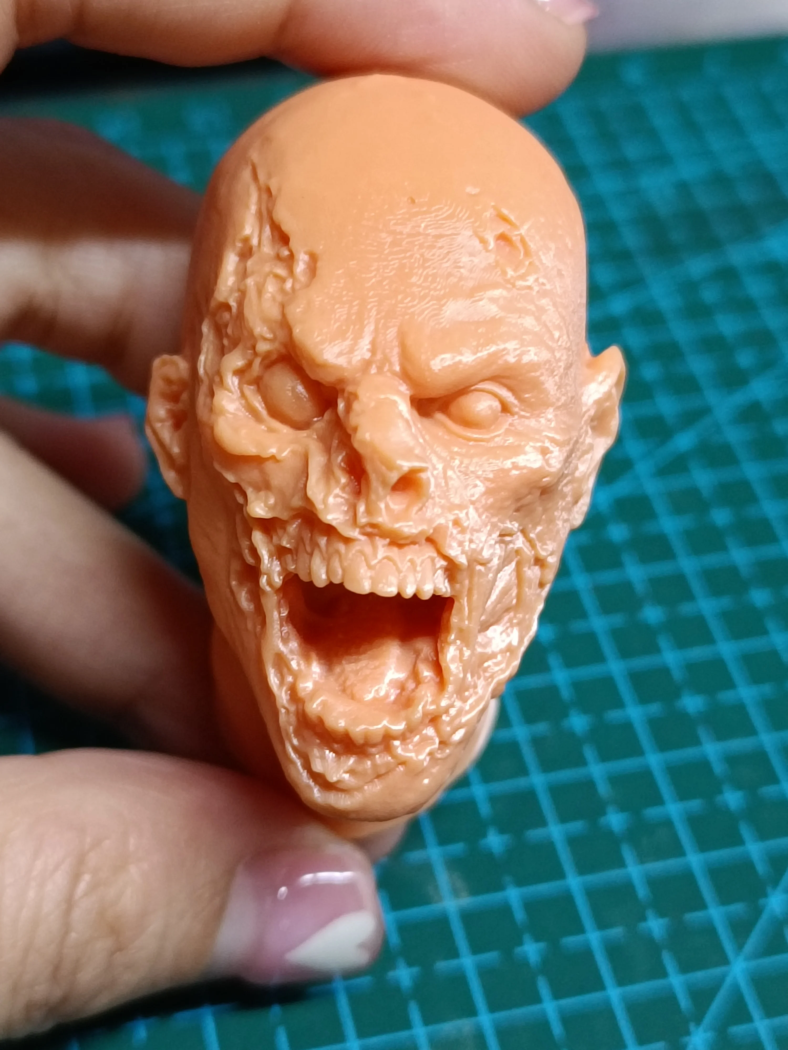 

Open mouth Anime Male Head Sculpture Carving 1:6 Star Unpainted Model Fit 12'' Action Figure Body Soldierl Hobbies Toys