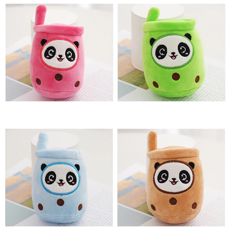 1Pcs Hot Stuffed Boba Doll Cute Panda Milk Tea Keychain Soft Plush Toy Pendant Kawaii Bag Decor Birthday Gifts For Girls Kids