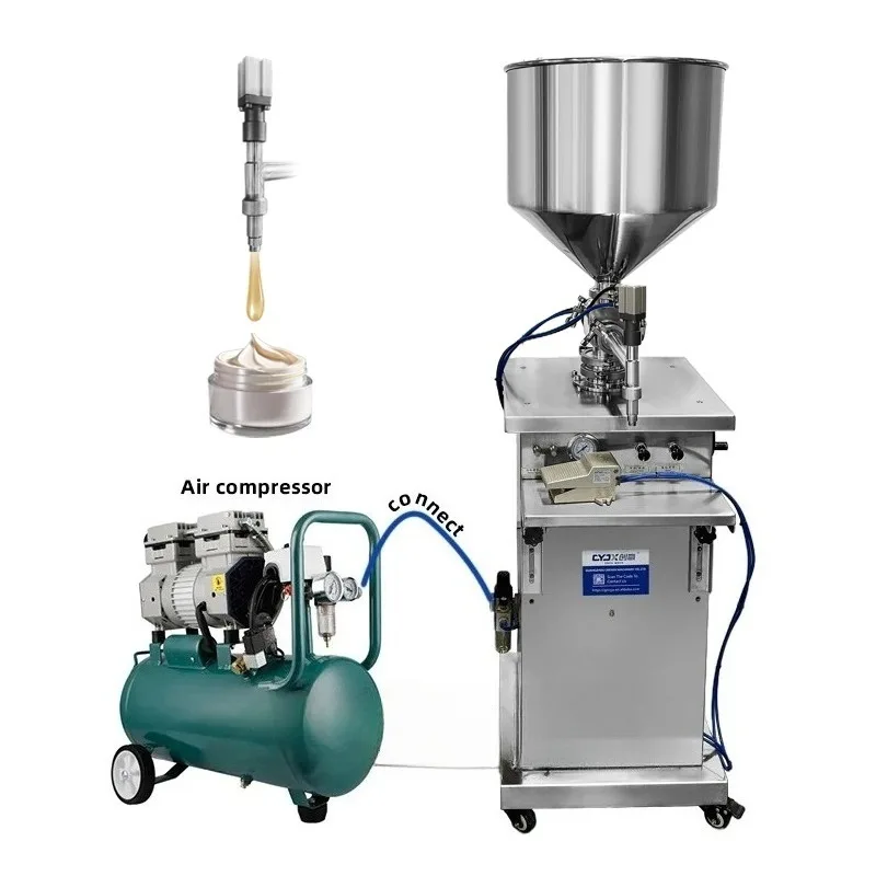 Pneumatic Jam Sauce Ketchup Honey Wate Liquid Paste Filling Machine For Cream Shampoo   Filler
