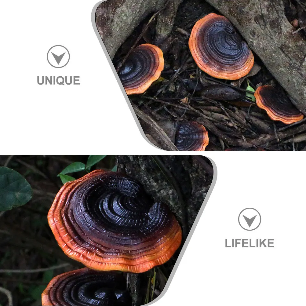 

1Set Ganoderma Decoration Resin Mushrooms Miniature Simulation Garden Decor Creative DIY Micro Landscape Ornament for Outdoor