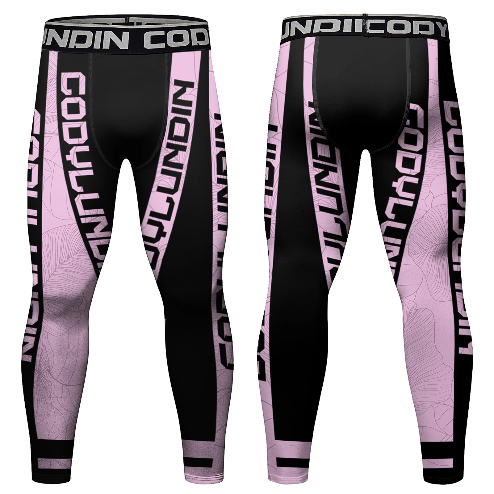 Custom Sports Men’s BJJ Spats Leggings Tights Jiu Jitsu MMA no Gi Spat Compression Pants for Men Pink Stretch Grappling Trouser