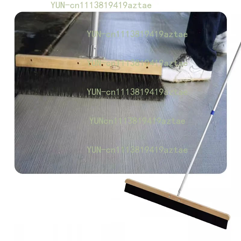 Concrete Texturing Brush / Finishing and Cleaning Broom with Telescopic Handle / For Applying Anti-Slip Textures to Road Surface