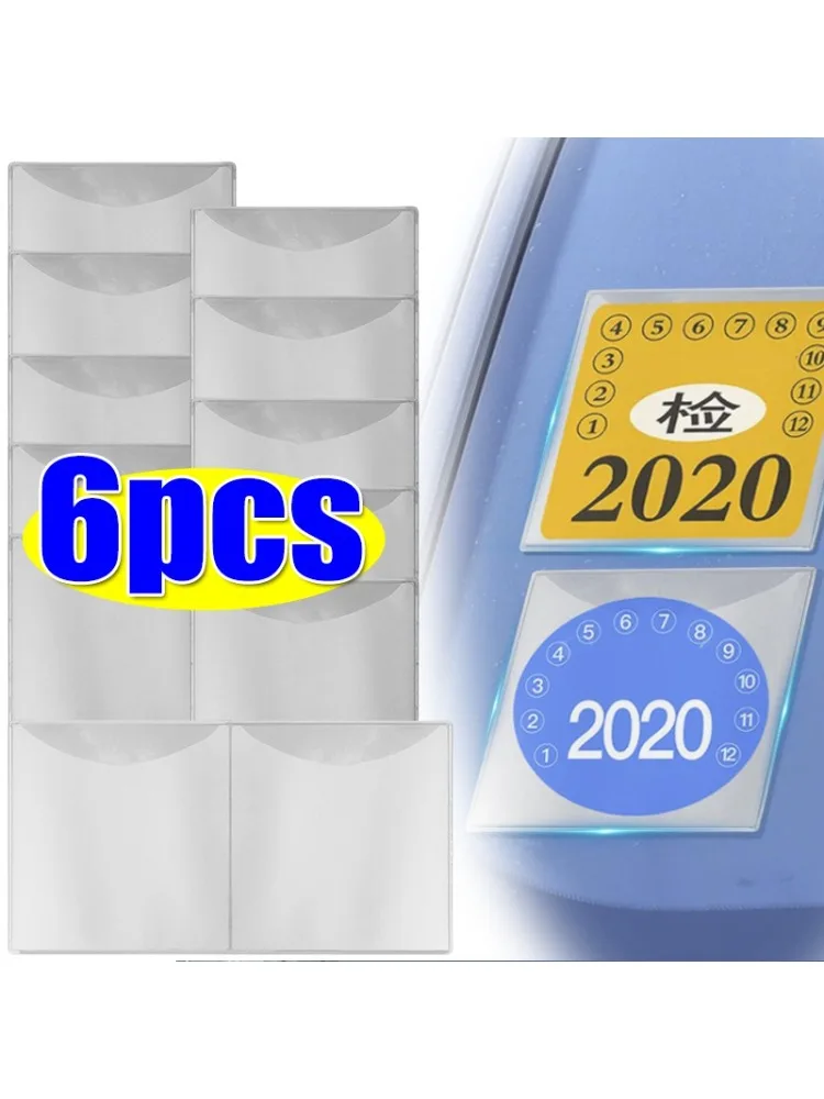 1/3/6 pièces Autocollants d'assurance pour pare-brise de voiture, sans déchirure, pour inspection annuelle, conformes à la réglementation ESD, accessoires de voiture