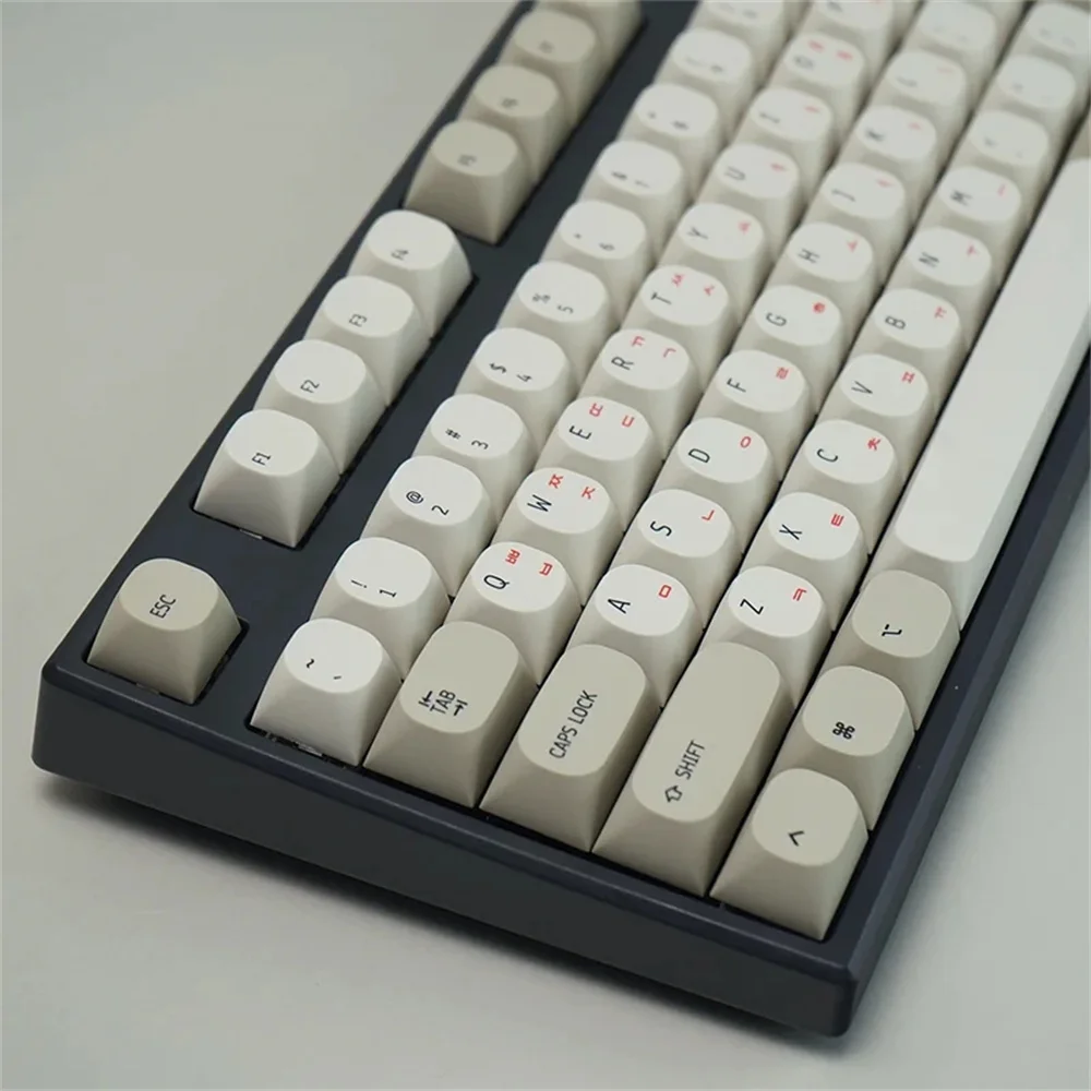 131 Keys Retro MA Profile Keycap Korean English JapanesePBT ISOLayout Simplism KeyCap for Mechanical Keyboard MX Switches Keycap