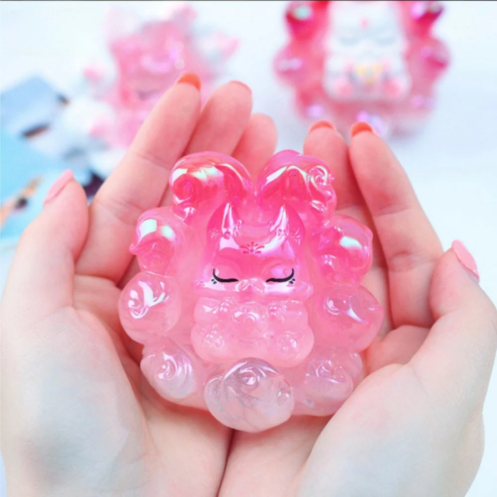 Ancient Nine Tailed Fox Rose Fairy Night Light Series Blind Box Toys Kawaii Doll Action Figure Toy Collectible Model Mystery Box