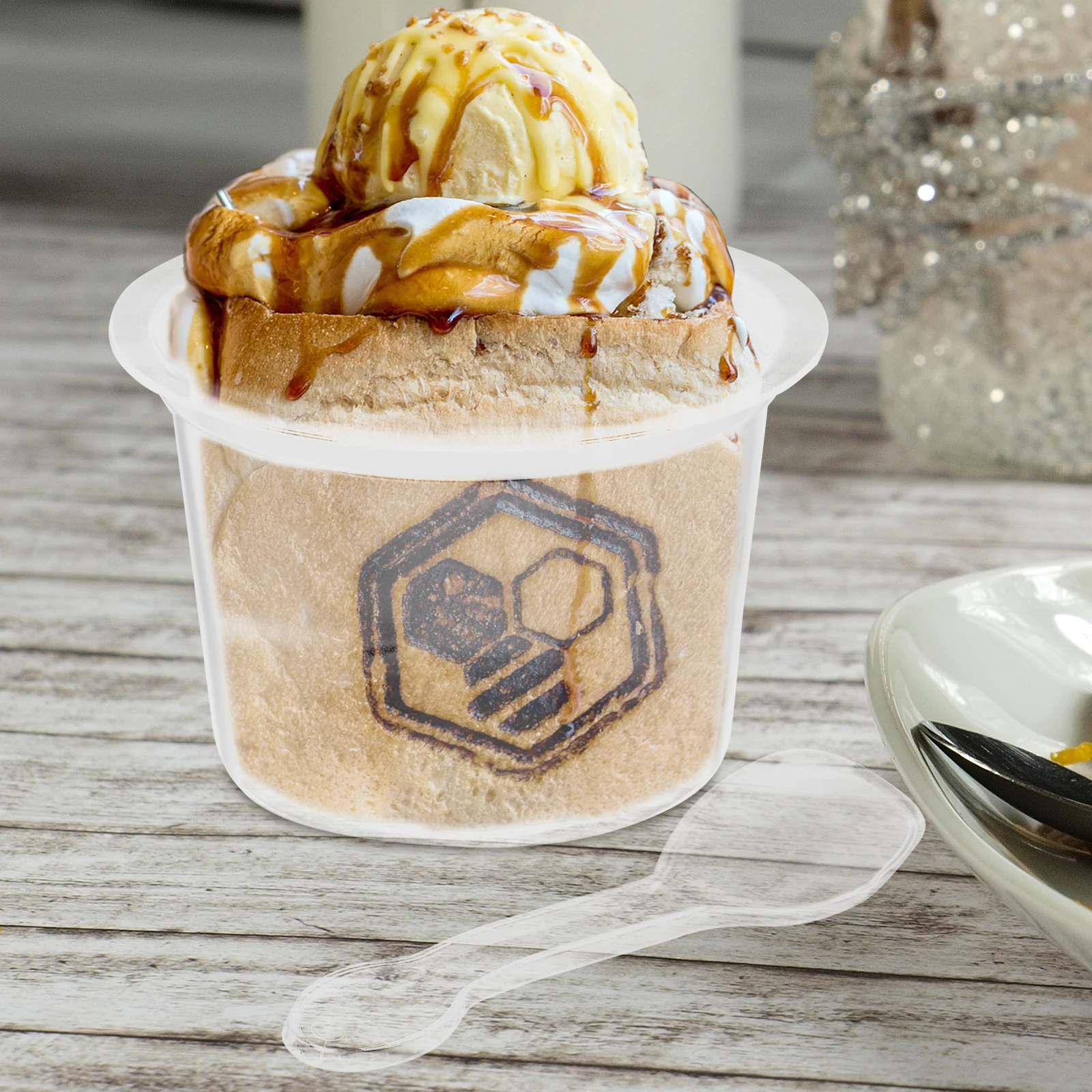 

1 set Pudding Bowl Set Mini Plastic Dessert Cups Transparent Parfait Party Supplies Clear Disposable Household Storage