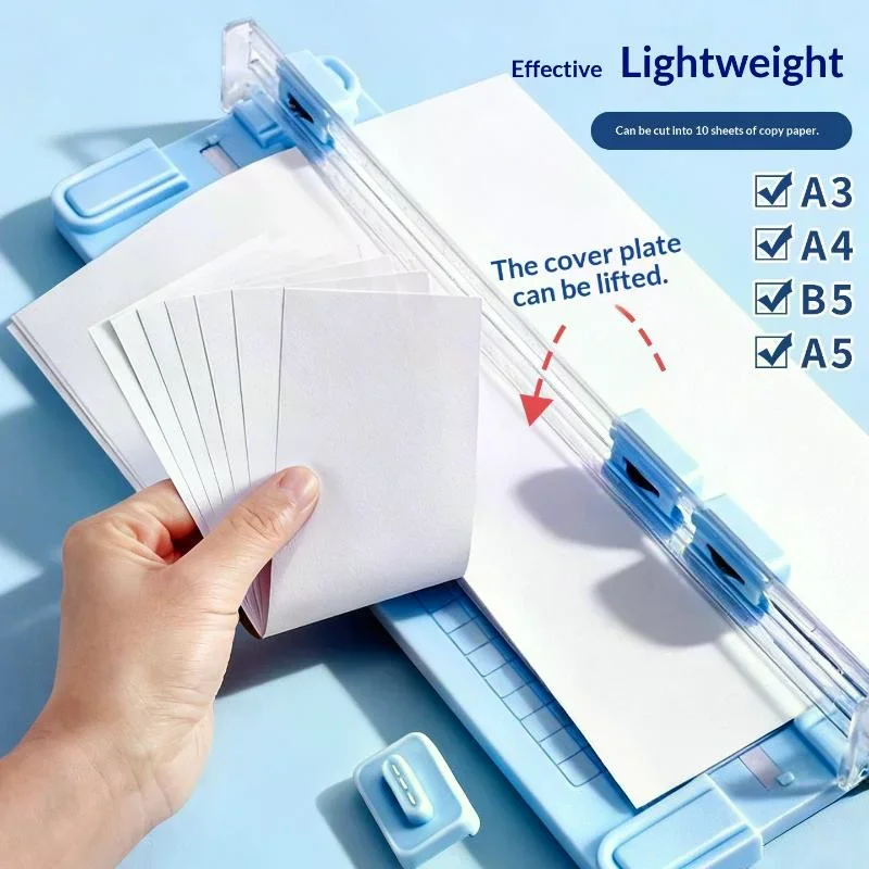 4-in-1 Portable Paper Trimmer with Double-Ended Blades for Accurate Cutting School Office Supplies